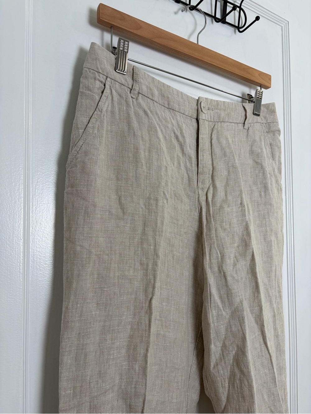 Garnet Hill Flax Linen wide leg Trouser Pants Lagenlook 8 - Picture 10 of 16